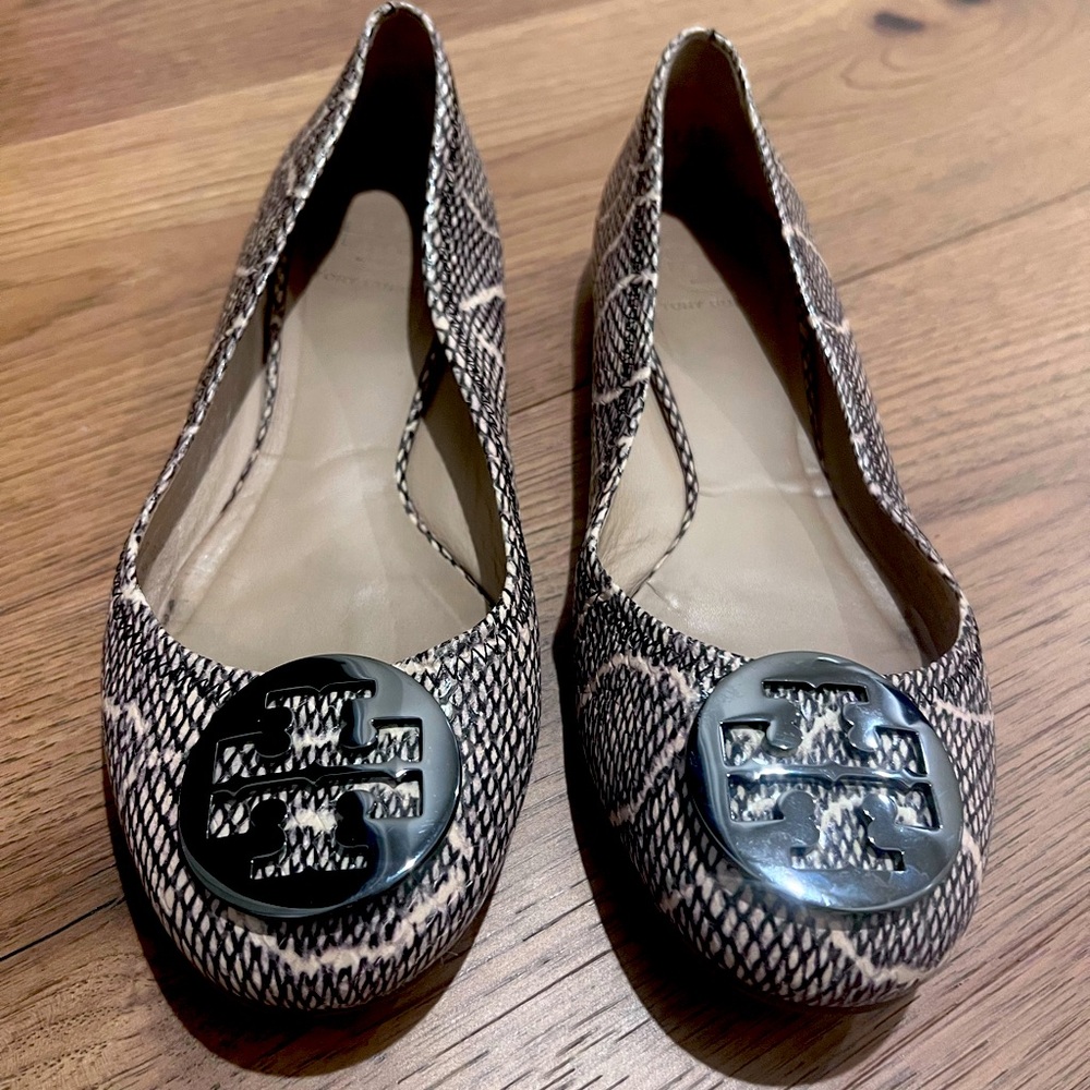 Tory Burch Snake Skin Flats